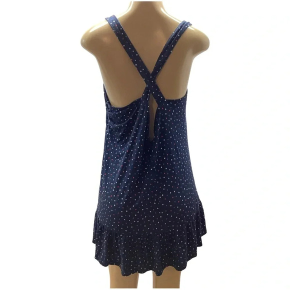 Lane Bryant Polka Dot Top with Ruffle Trip Size 18/20 New Without Tags - Picture 3 of 8